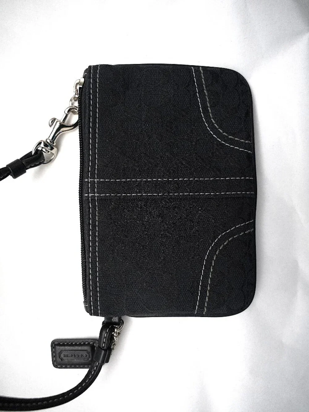 Coach Black Signature Wristlet Wallet Zipped Handbag With Hangtag  NWOT